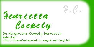 henrietta csepely business card